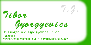 tibor gyorgyevics business card